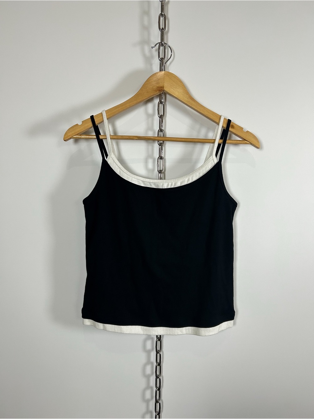 Wild Fable Black & White Layered Tank